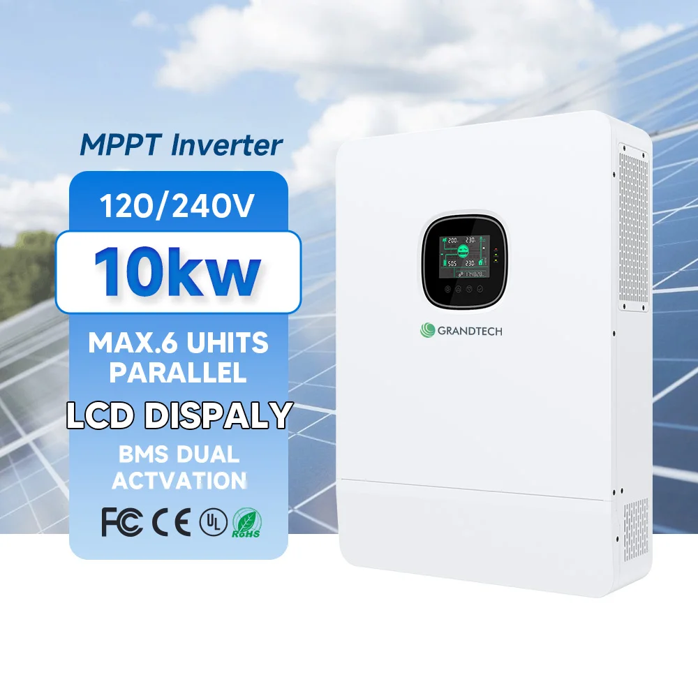 그랜드테크 오프그리드 스플릿 페이즈 태양광 에너지 전력 인버터 MPPT 인버터 120V 240V 6KW 8KW 10KW 12KW, LFP 배터리 포함