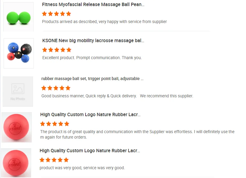 KSONE massage Lacrosse Balls natural rubber massage ball set with custom logo