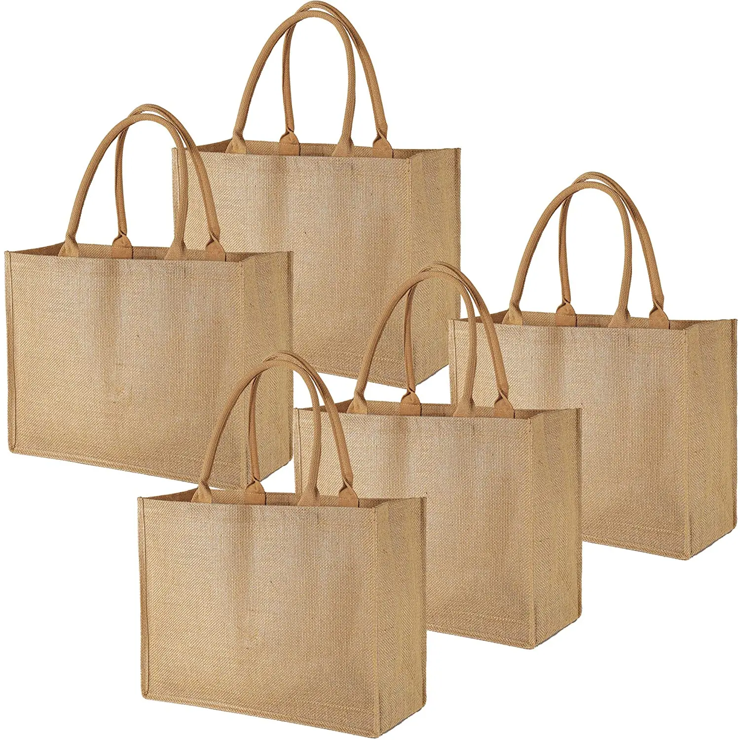Source Wholesale Custom Printed Natural Plain Burlap Shopping shipping bags on