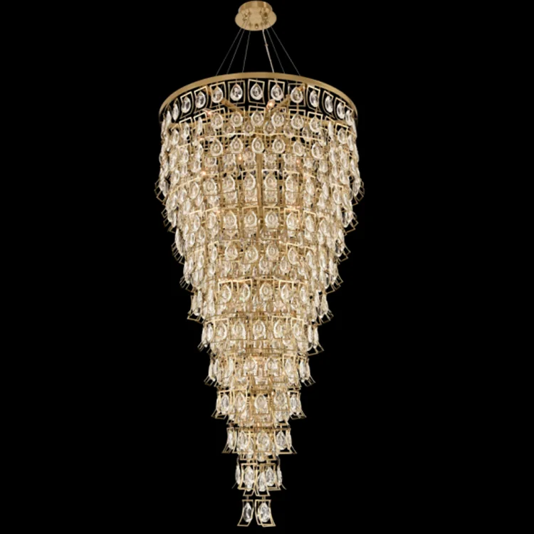 Customized Luxury Modern Hotel Villa Lobby Decoration Large Crystal Chandelier Light