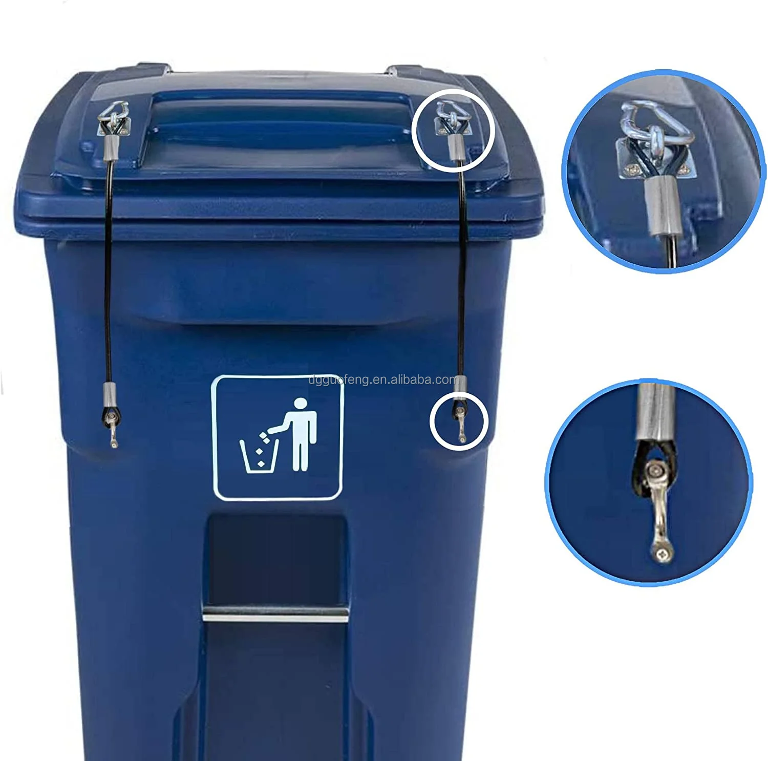 Customizable Trash Can Lid Lock Metal Universal Lid Lock For Outdoor