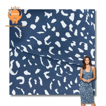 Wholesale High Quality 100 Polyester Fabrics Printed Jacquard Leopard Fashion Chiffon Fabrics