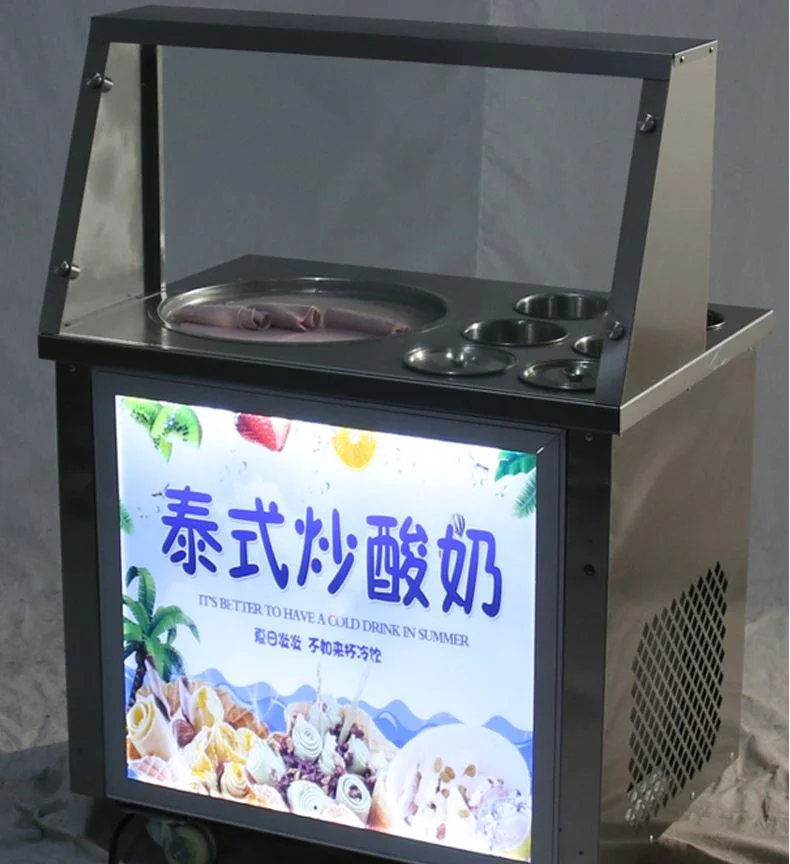 Thai Ice Cream Roll Machine Fry Ice Cream Machine Fried Ice Cream Roller Machine