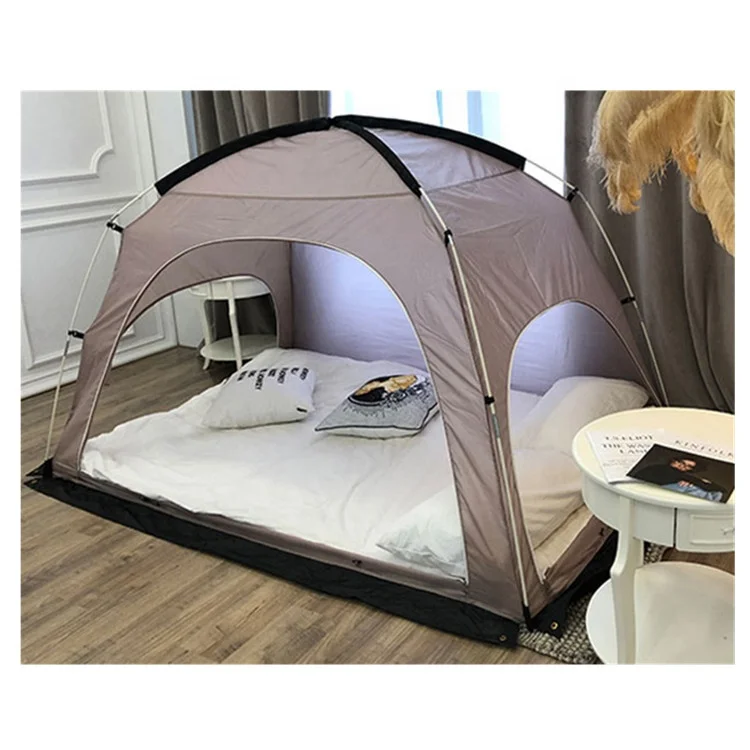 Pop Up Full Size Privacy Bed Tent For Indoor - Buy 100%black Double ...