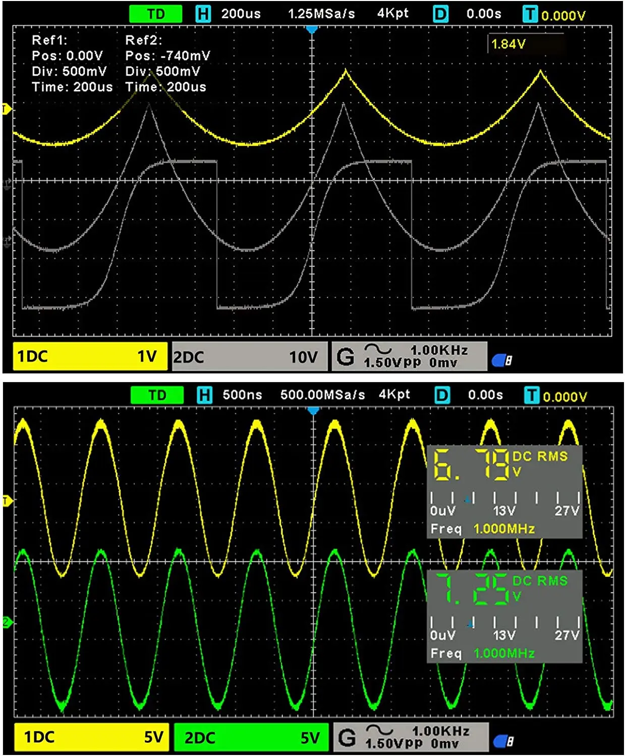 Siglent SDS1202X-E Color Temperature Display 100,000 wfm/s 200MHz Digital Oscilloscope