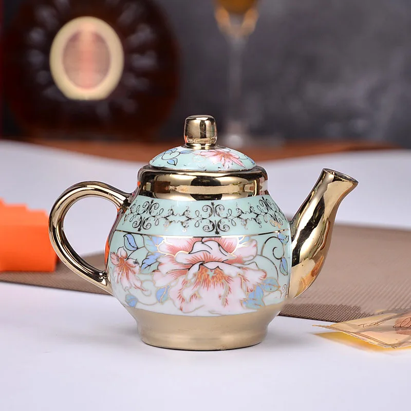 Delicate Bone China Coffee Cup Set European Vintage Tea Cup Tea Kettle