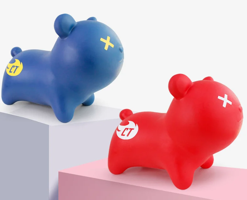 インフレータブル弾力のある動物ホッピングおもちゃライドオン