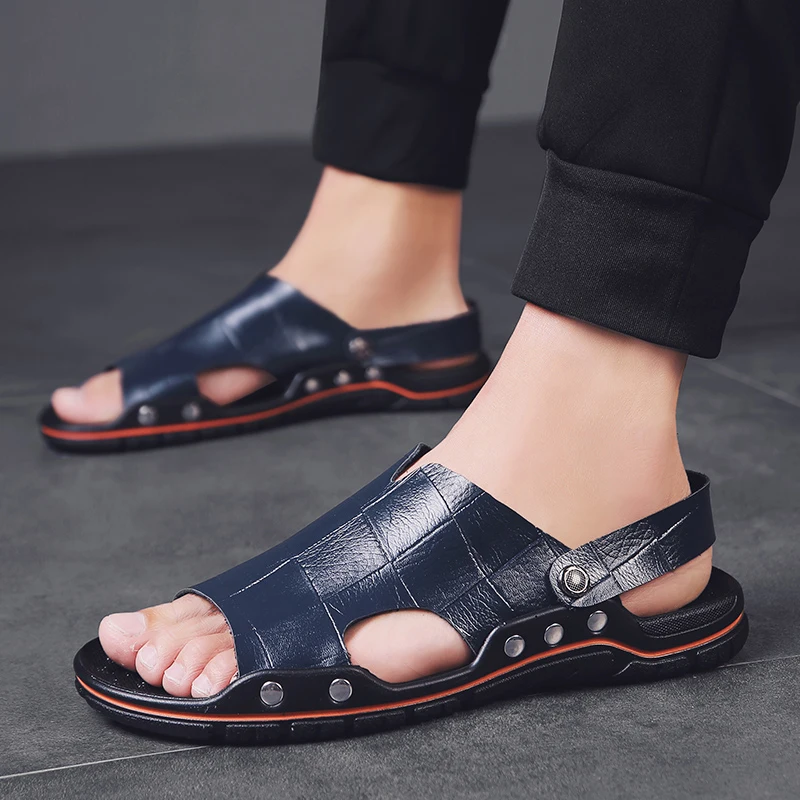 Genuine Leather Quick Drying Sandal Men 