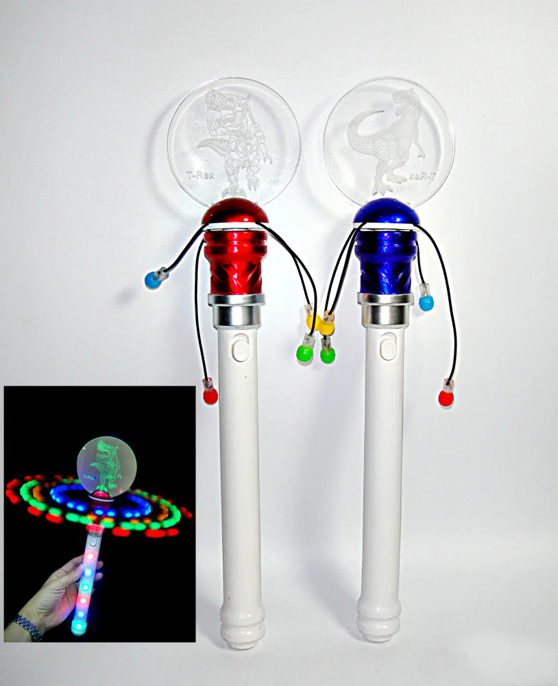 Оригинальный изготовитель логотип на заказ новинка ручная вращающаяся палочка пластиковые мигающие игрушки со светодиодной