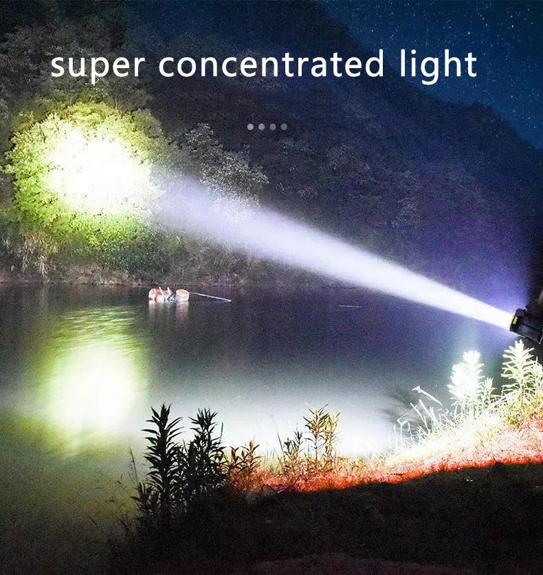 Strong Led Light Strong Light Flashlight 8 LED Lights Source Flashlight With COB Side ...