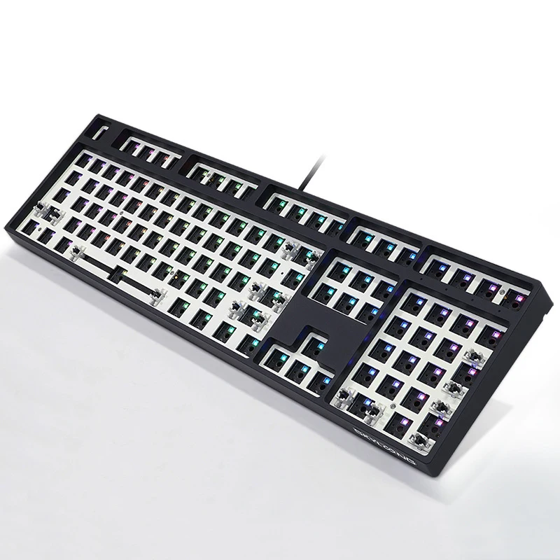 Custom 108 Key Mechanical Keyboard 2 Mode Wired Wireless BT Hot Swappable Keyboard Kit