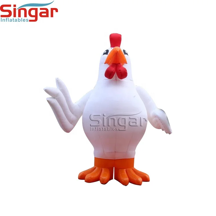 Plastic Inflatable Chicken 3m High Advertising - Giant Inflatable Chicken Decoration