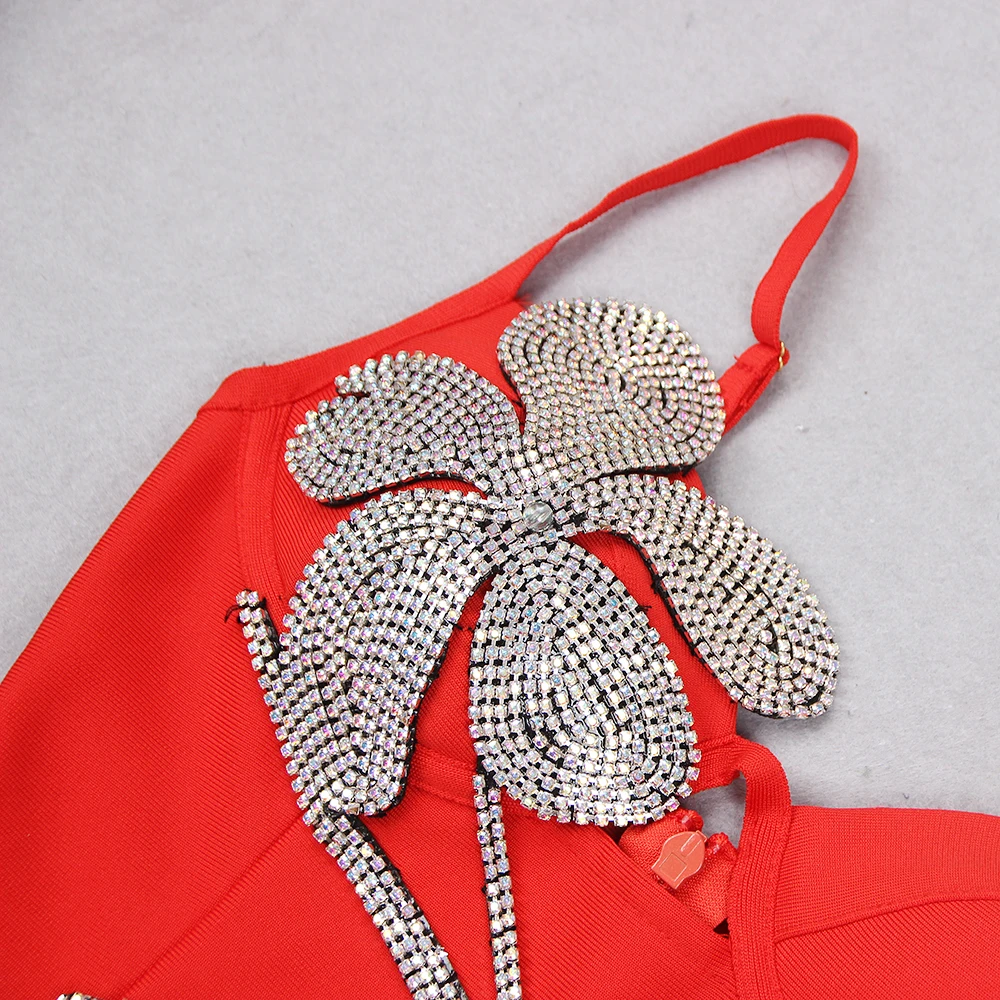 Elegant Floral Bandage V Neck Tops