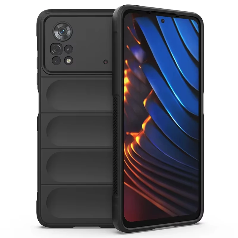 Laudtec Liquid Silicone Casse arrière de pare-chocs personnalisée Shell Couverture légère Couleur pure Téléphone Pour Xiaomi Poco X4 Pro Sjk983