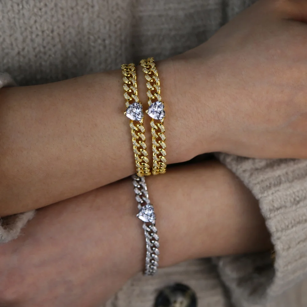 2022 New Iced Out Bling Thin Cz Miami 