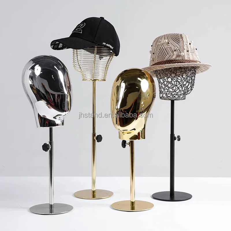 Fashion Chrome Wig Display Mannequin Head - Adjustable Height display picture 3