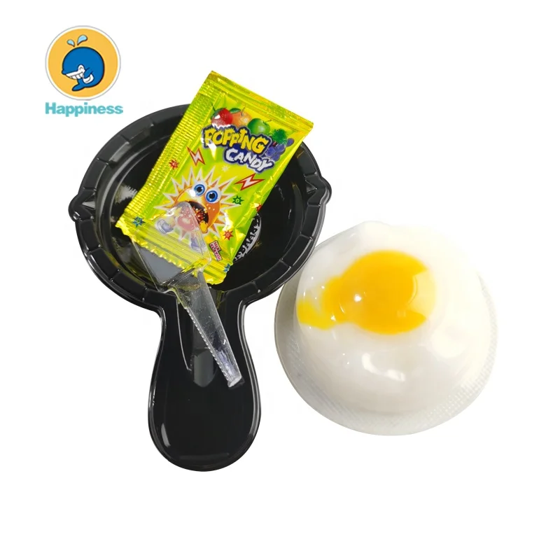 Fried Egg Shape Jelly Pudding with Popping Candy