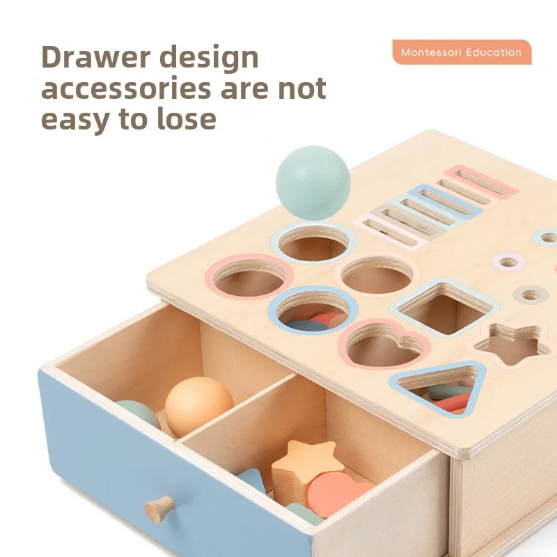 Montessori Inspired Baby Toys Object Permanence Box Coin Box Shape Sorter Jouets Pour Enfants Educational Toys