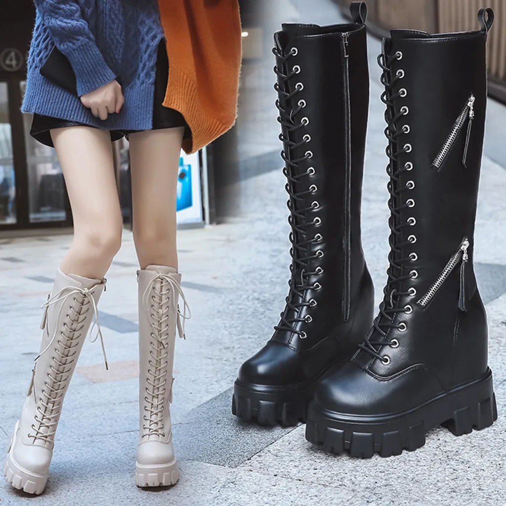 knee combat boots