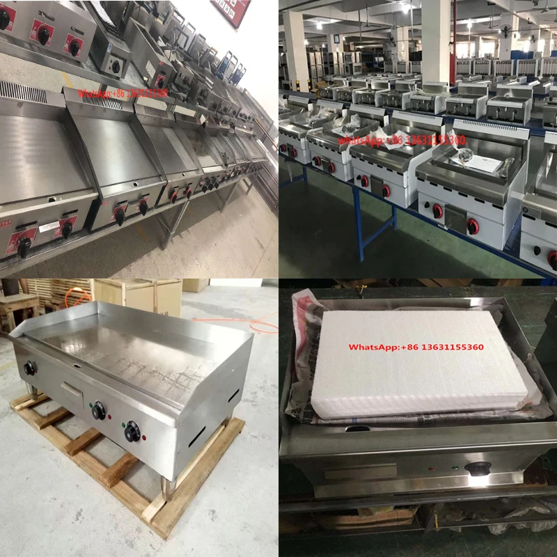 Factory price Automatic Electric griddle grill Commercial deep fryer 4400W Stainless Steel Electric burger griddle details