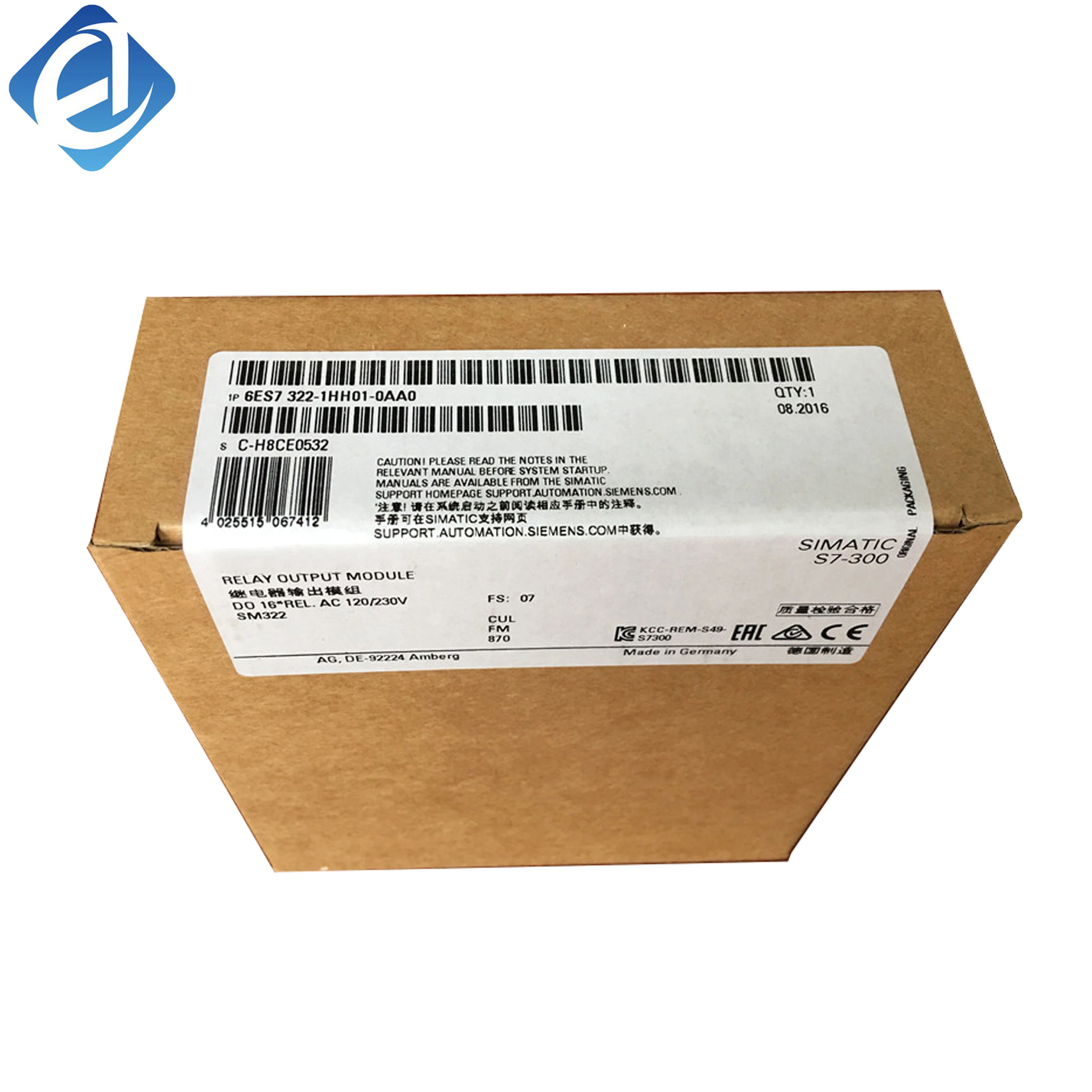 New Original 6ES7 322-1HH01-0AA0 6ES7322-1HH01-0AA0 S7-300 relay type digital output module. It outputs stable switching signals, supports large load drive, features high anti-interference and long service life, applied to field valve control