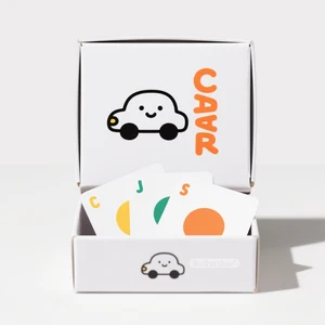 Customized Children's Flashcards Cartoon Car Custom Printed Early Education Flashcards for Children