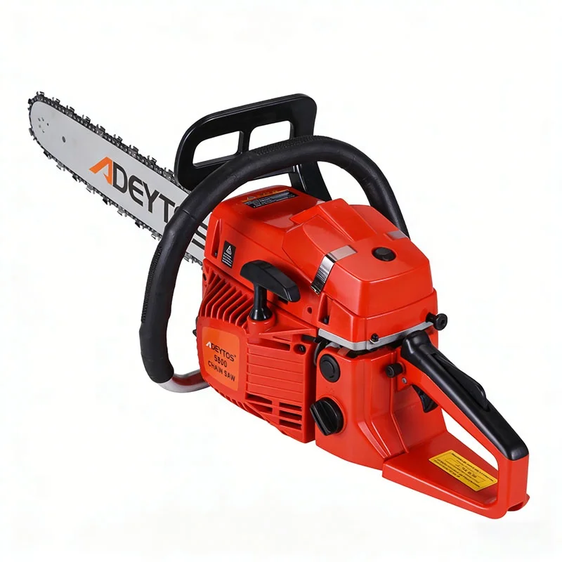 5800 2-Stroke Gasoline Chainsaw - 2400W Industrial Wood Cutting