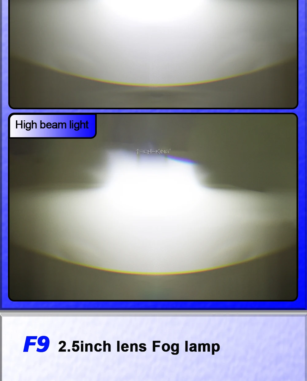 TECH-KING 2.5 inch 6000K 12V 25W Car Auto Lighting System Xenon projector with Bracket Bi LED Projector Lens Fog Light