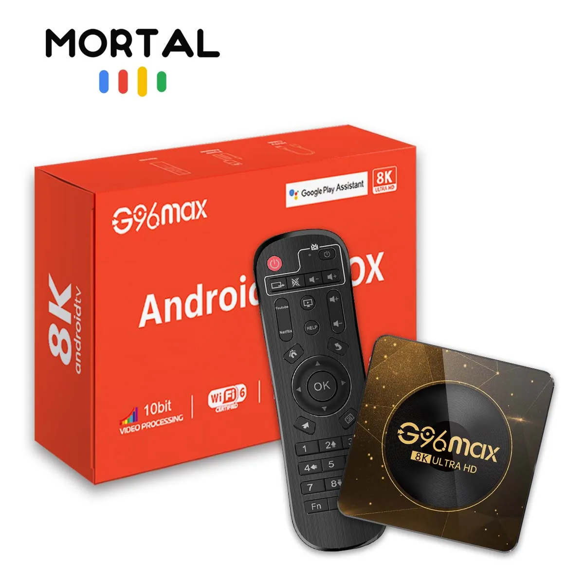 Mortal Android 13.0 TV Box - 4K HDR G96max A13 Media Player