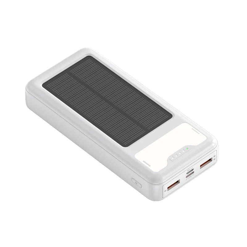 Portable Solar Power Bank with Flashlight Torch 10000mAh 20000mAh Solar Charger for Outdoor