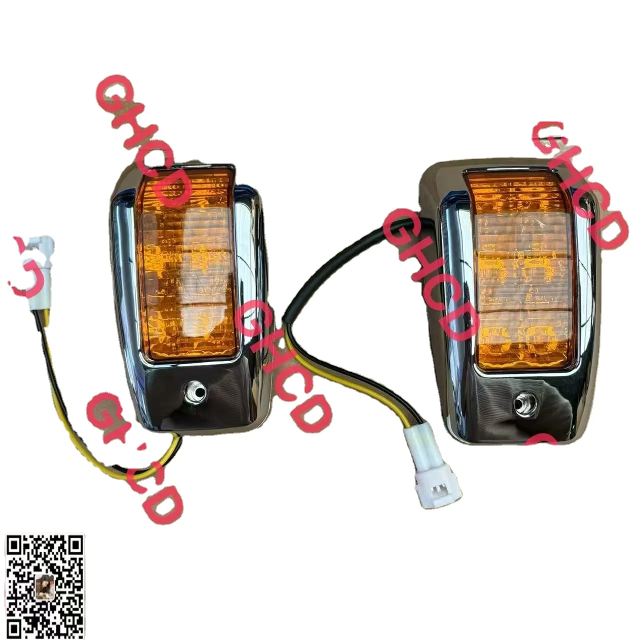 GHCD High Quality/factory Price Chrome-plated Lamp Frame LED Door Lamp for Japanese Truck HIN500/700