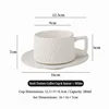 Matte White 280ml Stone Texture Coffee Cup and Saucer