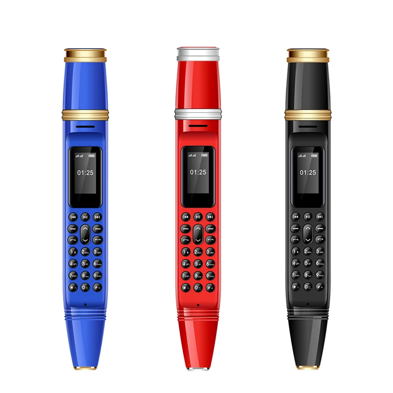 Tiny Screen GSM Dual SIM With Recording Mini Pen Cellphone Pen Shape  Dialer Mobile Feature Phones With Camera Flashlight