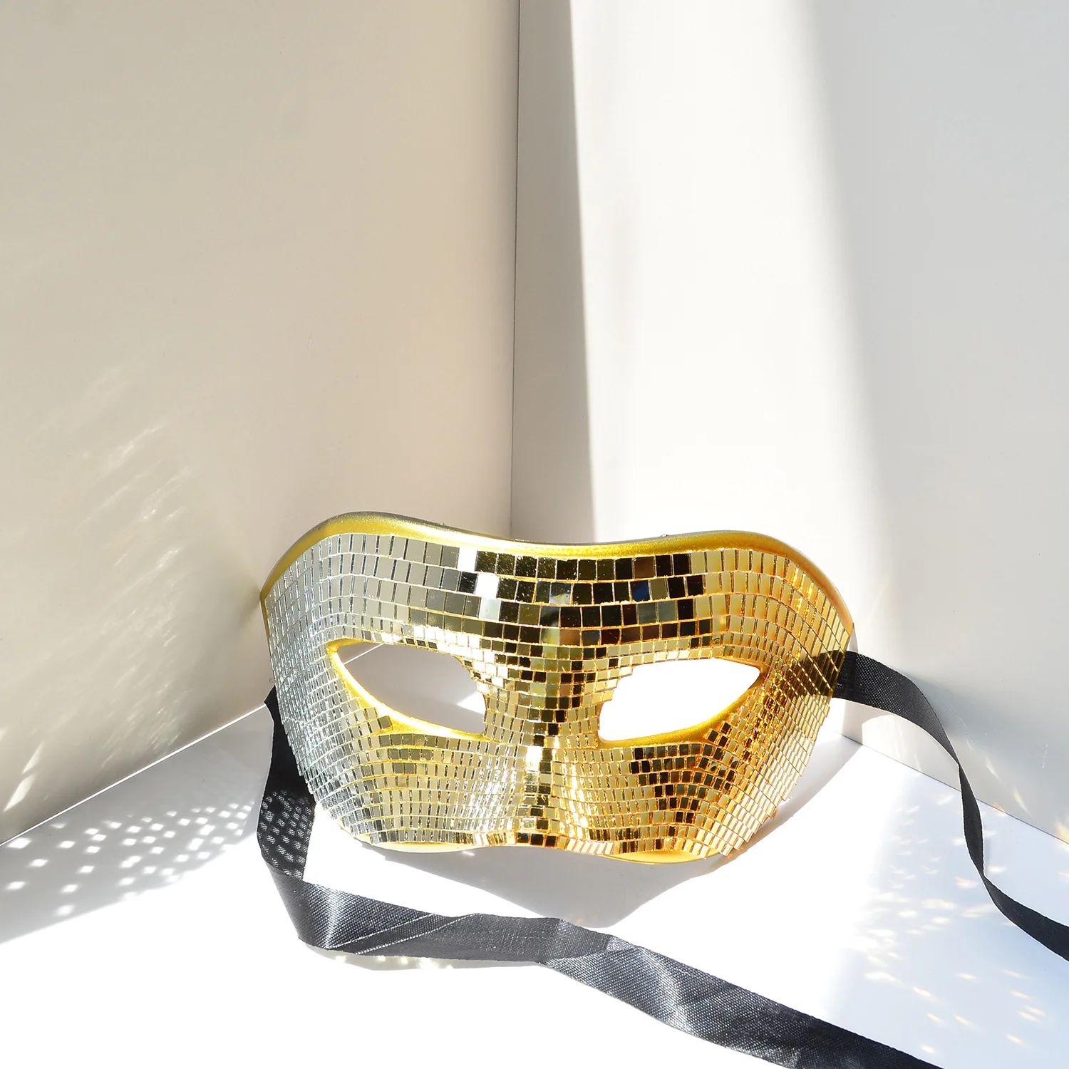 Disco Ball Glitter Mirror Face Mask Festival Masquerade Masks For Cosplay Halloween Party Rave Night Club Mask DJ Accessories