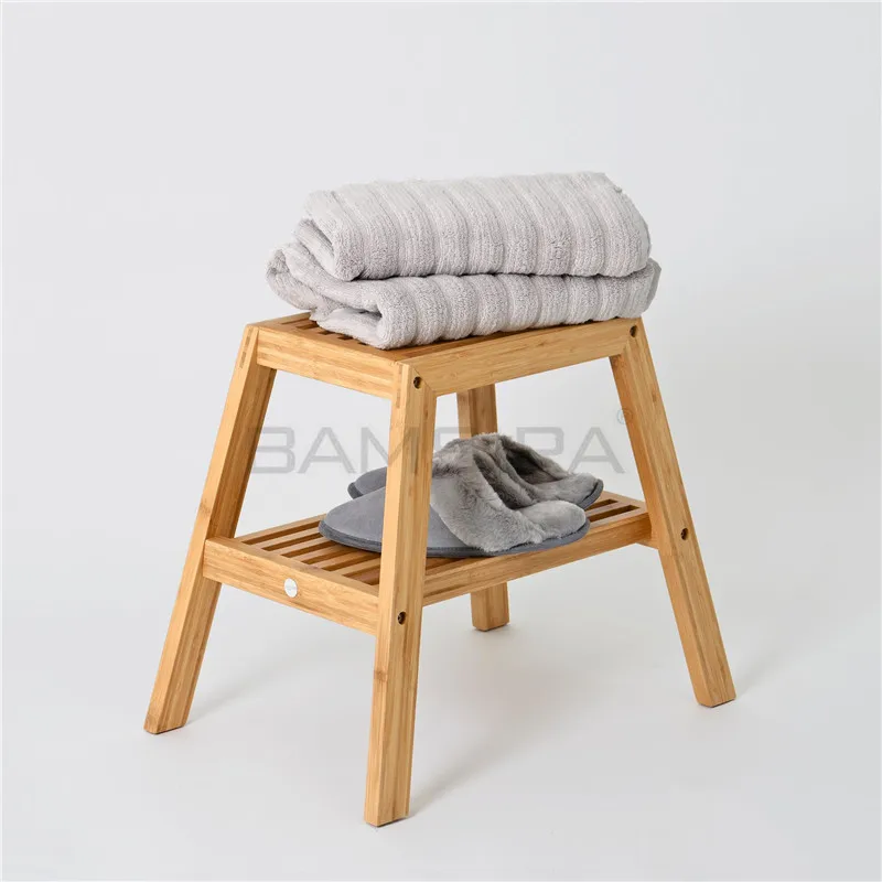
 Бамбуковая душевая скамейка, сиденье, деревянная скамейка для спа, стул с полкой для хранения, скамейка для ванной  