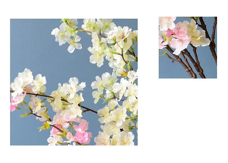 Wholesale High Quality Artificial Silk Cherry Blossom Flowers Wedding