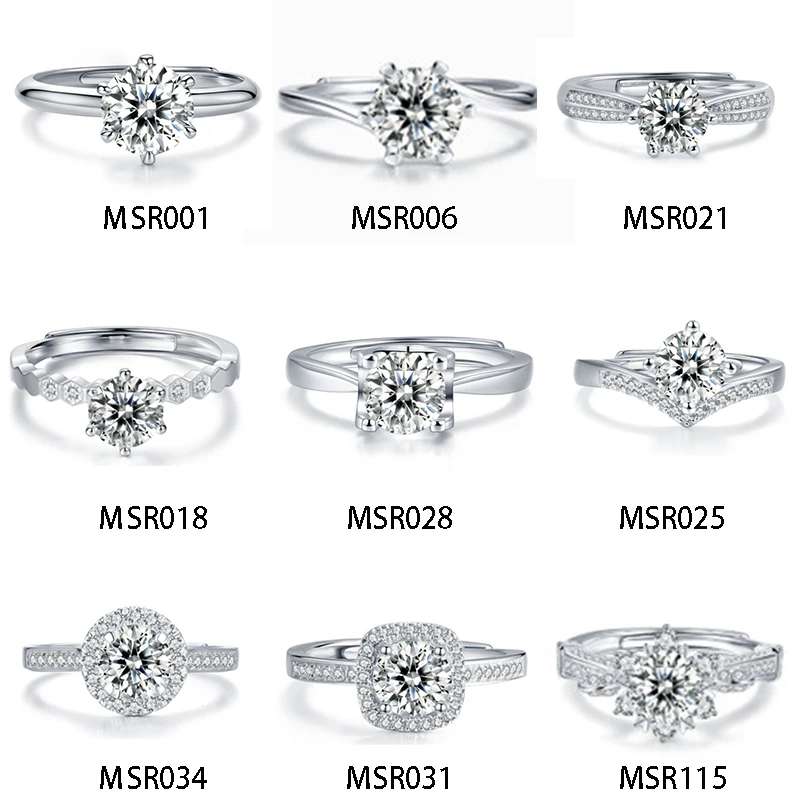 Moissanite Solitaire Engagement Ring – 925 Sterling Silver, 1-4 Carat, Customizable In 10K/14K Gold, D Color VVS1