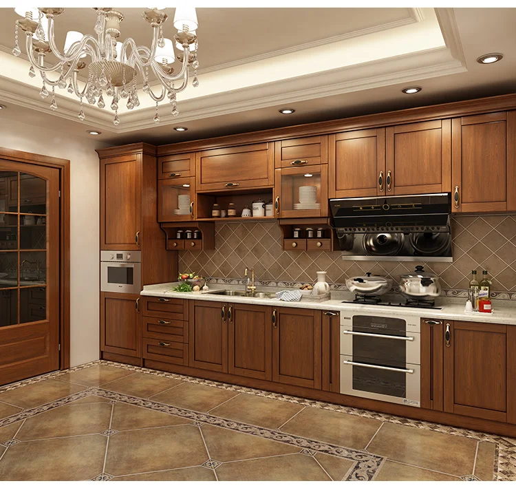 North American Customized Kitchen Pantry Furniture Classic Cherry Wood ...