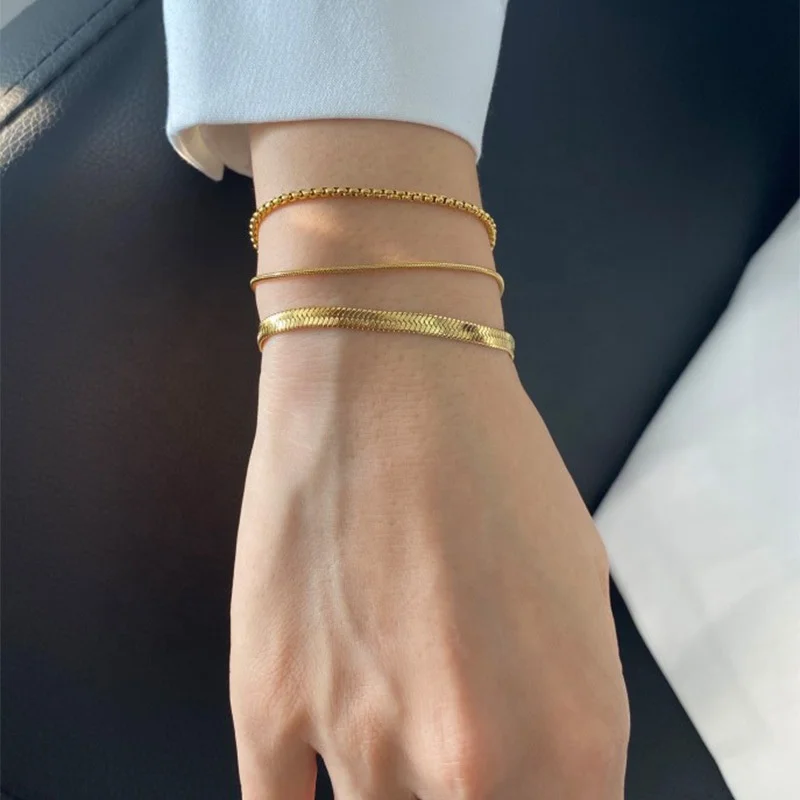 14K Gold Twist Link Paper Clip Chain Bracelet – Baby Gold