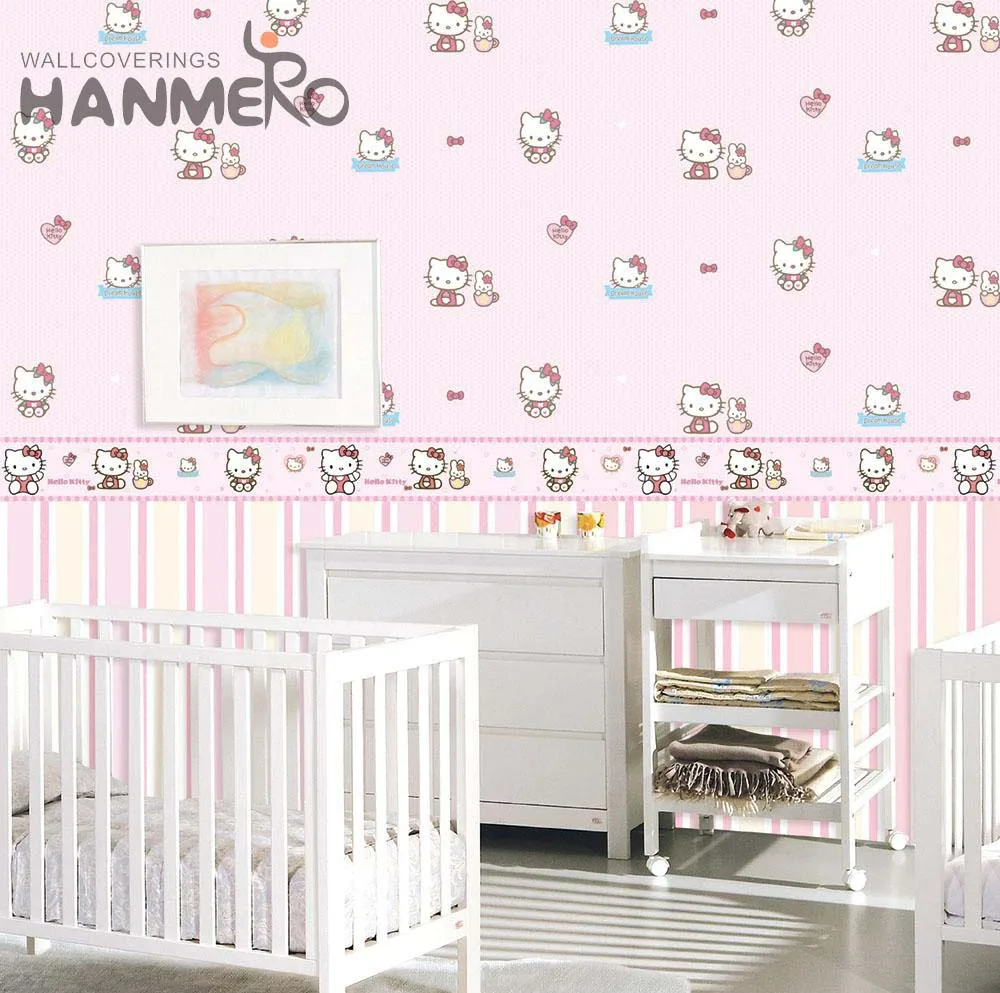 Hello Kitty Wallpaper - Smooth - Pink Kids Room - Feature Wall