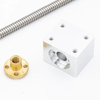 5 Stück T8 Messing-Muttern Für 3D-Drucker – 8 Mm Teilung, 2 Mm Gewinde, Mit Flansch