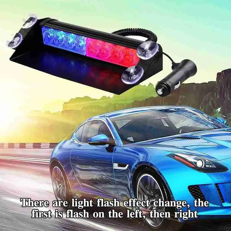 Lkt Cheap 12v Red Blue Amber Color Dash Deck Strobe Light Led Warning