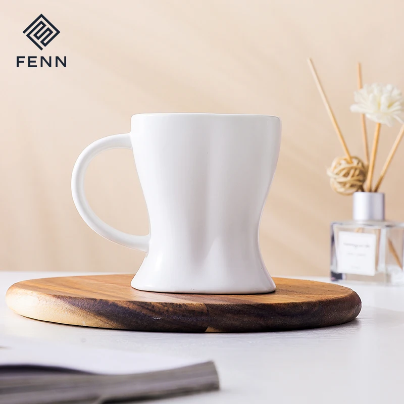 product fenn stylish body shaped artistic design wholesale ceramic mug custom porcelain dinnerware matte white mug personalized for gift-63