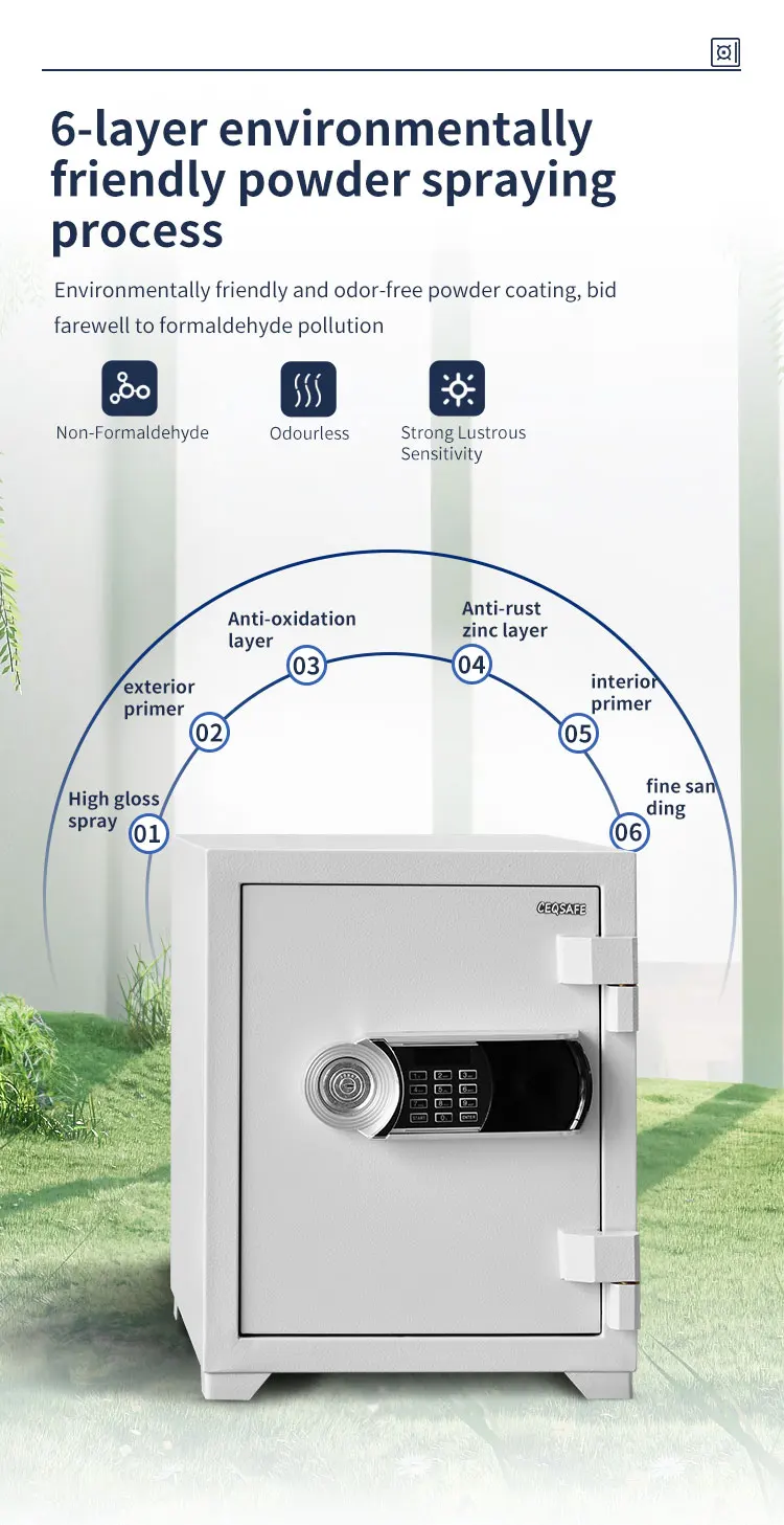 CEQSAFE Fireproof Office Home Safe Money Box Metal Fireproof Safe Lock Box with Fireproof Safe supplier