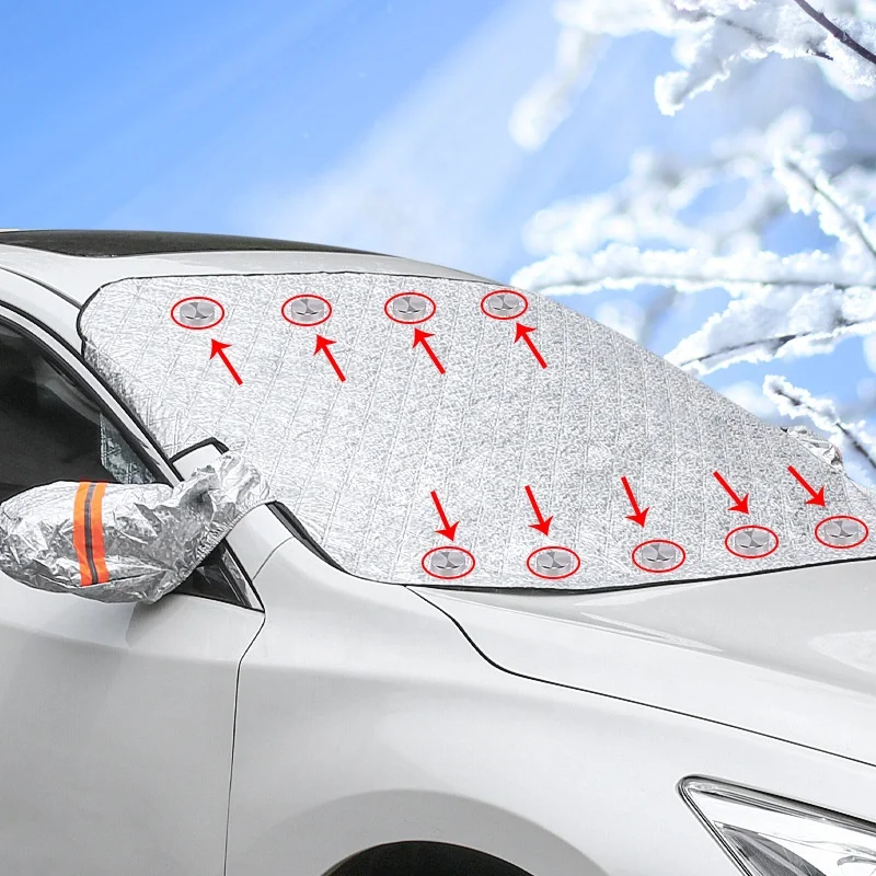voiture pare-brise soleil ombre micro fibre hiver voiture neige bouclier  couverture auto pare-brise avant/pluie/gel/parasol