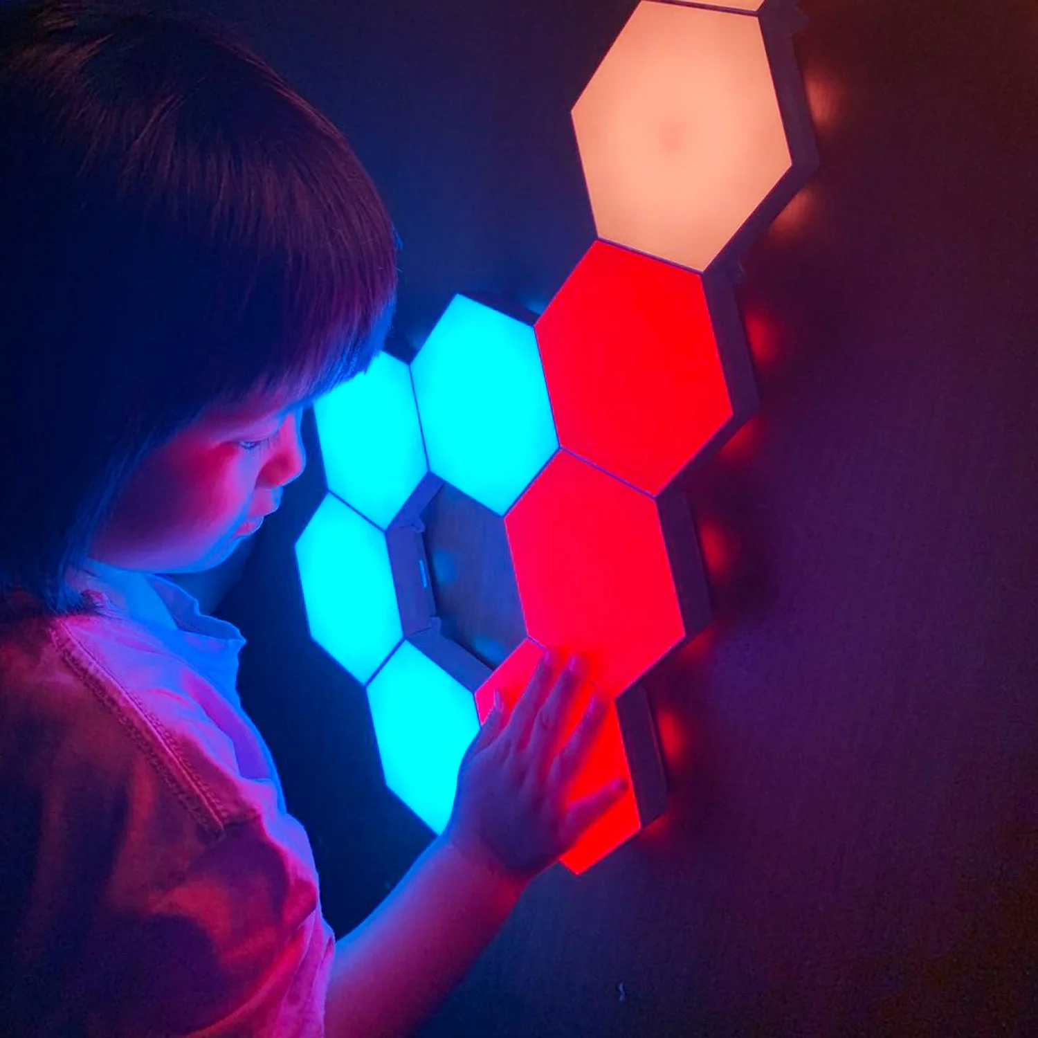Modular Touch Lights Led Wall Light Led Hexagonal Touch Controlled Colorful Modular Hexagonal Light for Home Decoration