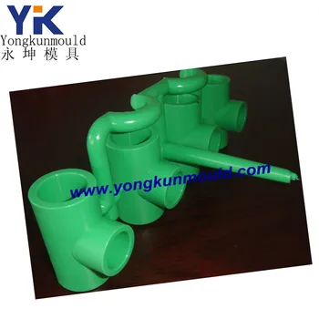 PPR green reducer tee pipe fitting mould