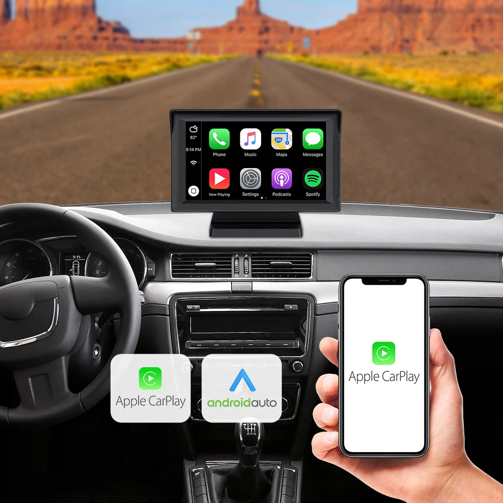 Multimedia Display Car Monitor Gps Navigation Linux Infotainment Wireless Android Auto Portable Carplay Tablet Car Media Player
