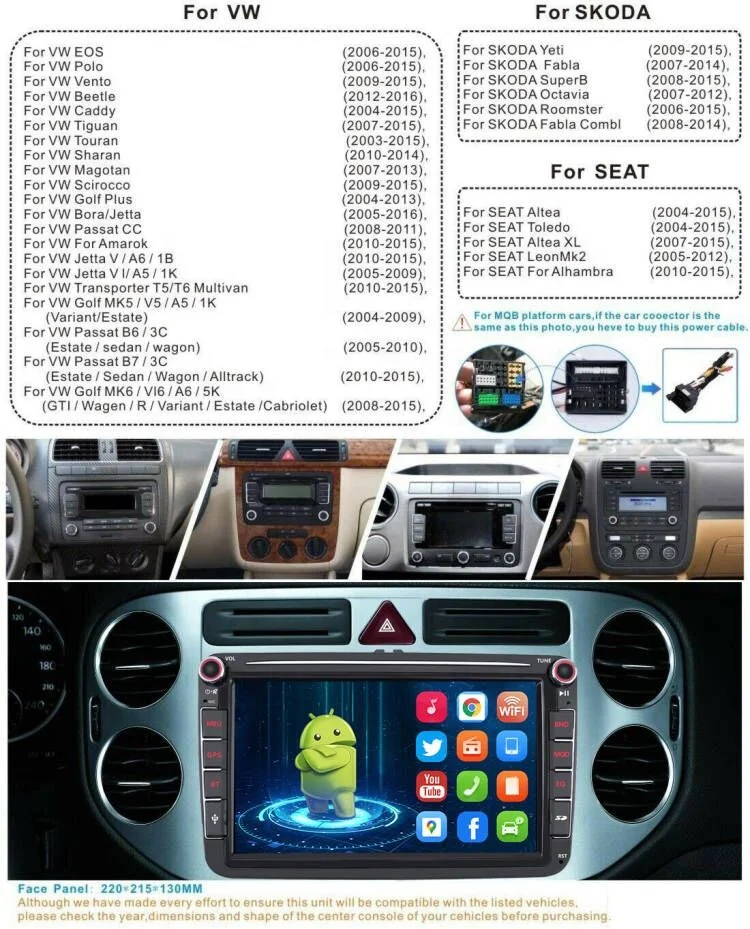 Orginal Gps Navigation System Touch Screen 2din Android Video Car Radio for Vw Tiguan Passat B5 Beetle Caddy Scirocco