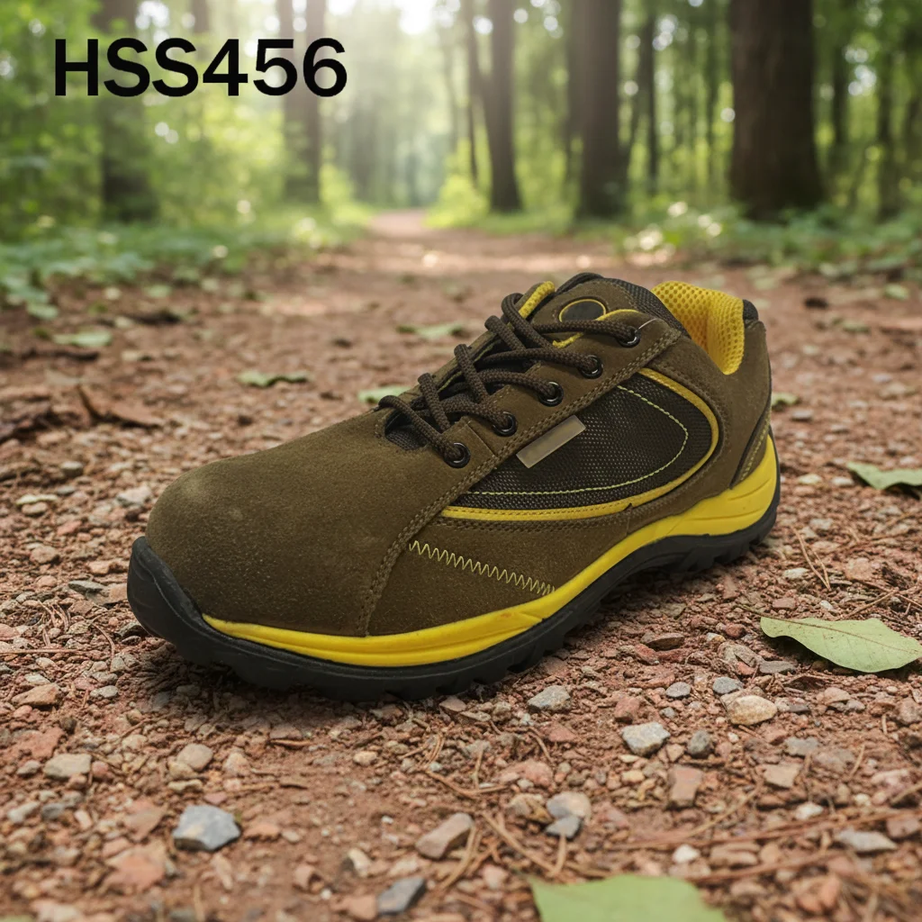 HY,function Training Suede Leather Coyote Color Sport Safety Shoes Anti-Abrasion Sole Security Shoes with Fiberglass Toe HSS456